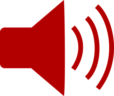 Red Speaker Icon PNG