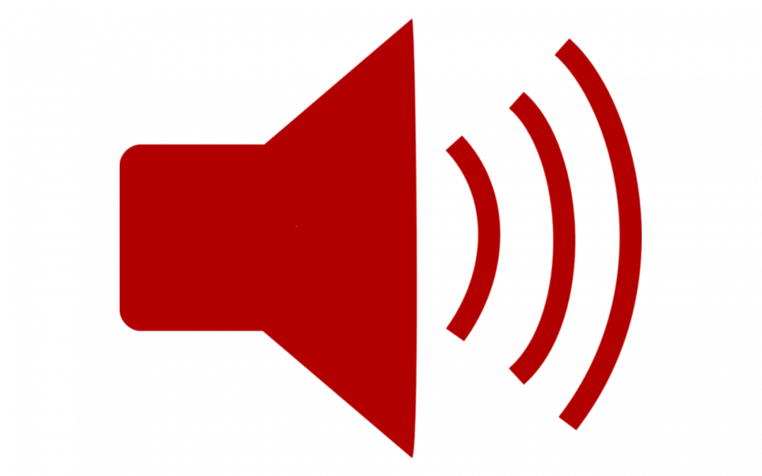 Red Speaker Icon Sound Waves PNG