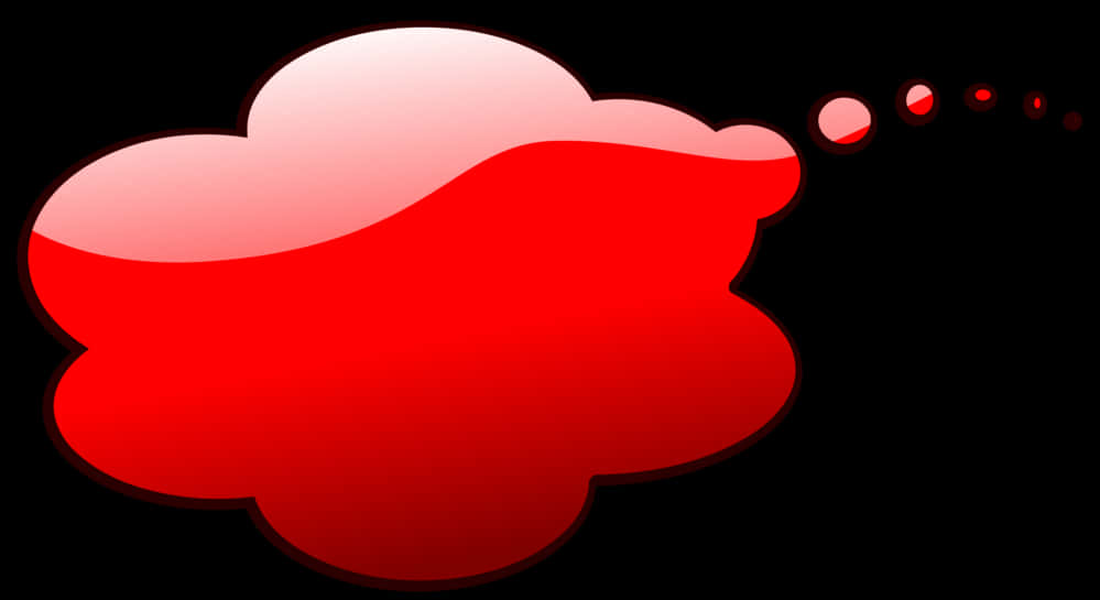 Red Speech Bubble Graphic PNG
