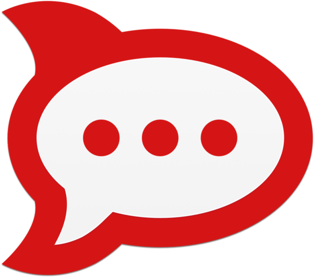 Red Speech Bubble Icon PNG