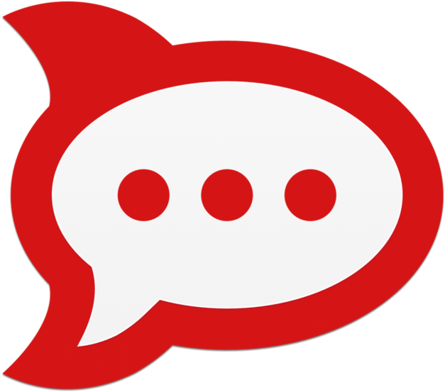 Download Red Speech Bubble Icon | Wallpapers.com