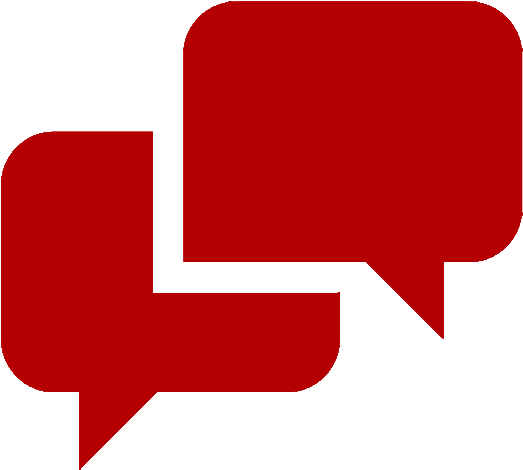 Red Speech Bubbles Graphic PNG