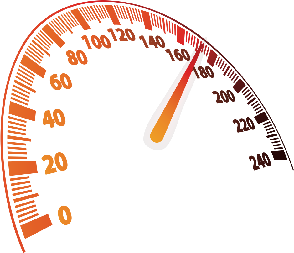 Red Speedometer Indicator PNG