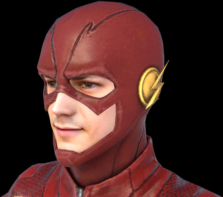 Red Speedster Hero Portrait PNG