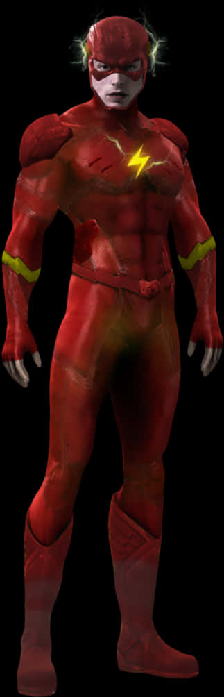 Red Speedster Hero Pose PNG