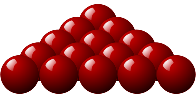 Red Spheres Arrangement Black Background PNG