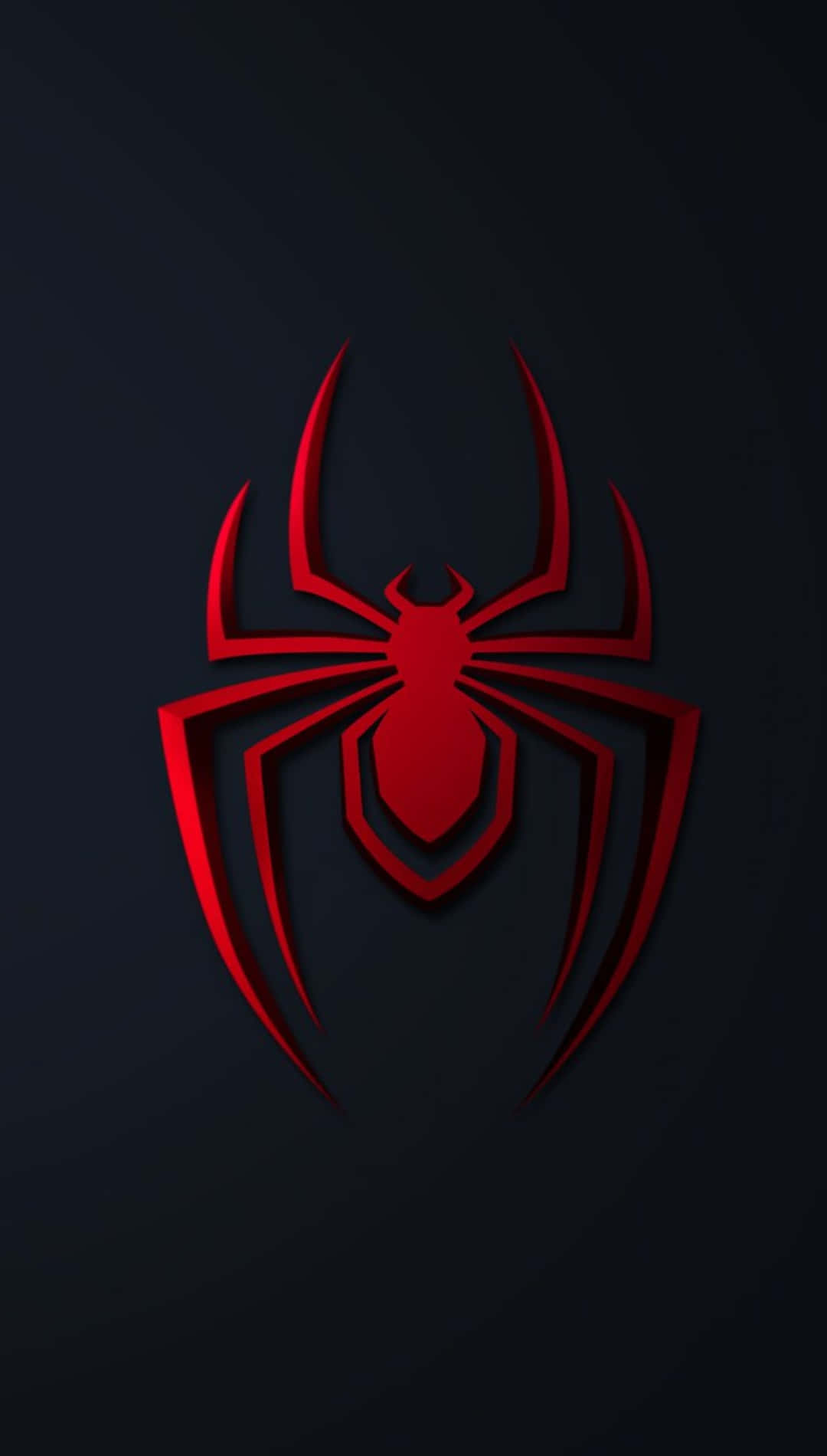 🕷️impresionante Araña Roja En Una Hoja 🍃 Fondo de pantalla