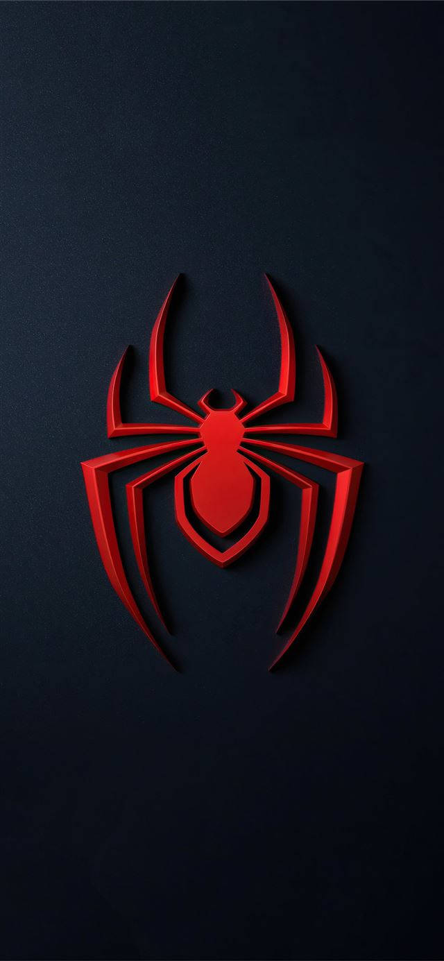 Red Spiderman Logo Iphone Ios 10 Background