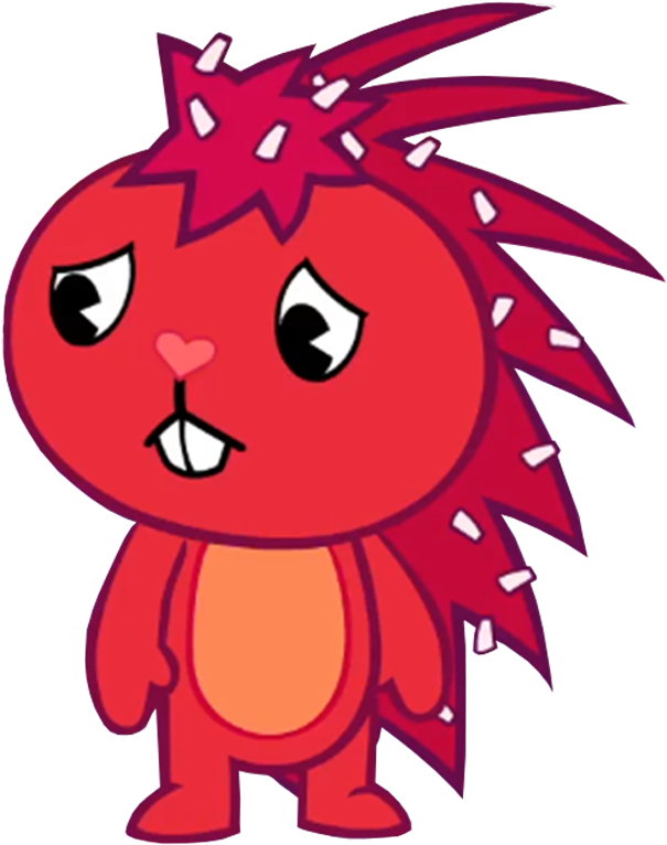 Red Spiky Creature Cartoon PNG