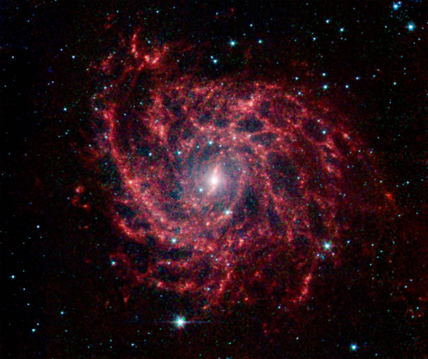 Red Spiral Galaxy Up-Close Universal Wallpaper