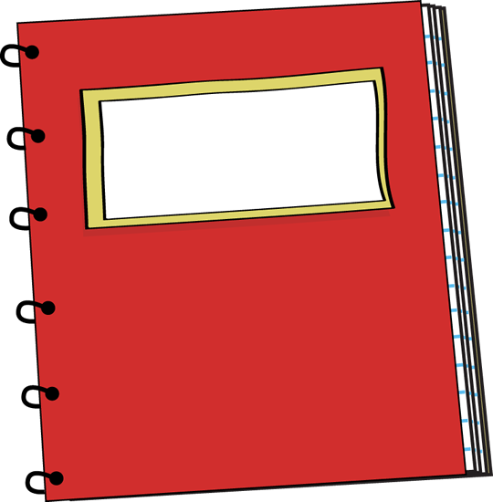 Red Spiral Notebook Clipart PNG