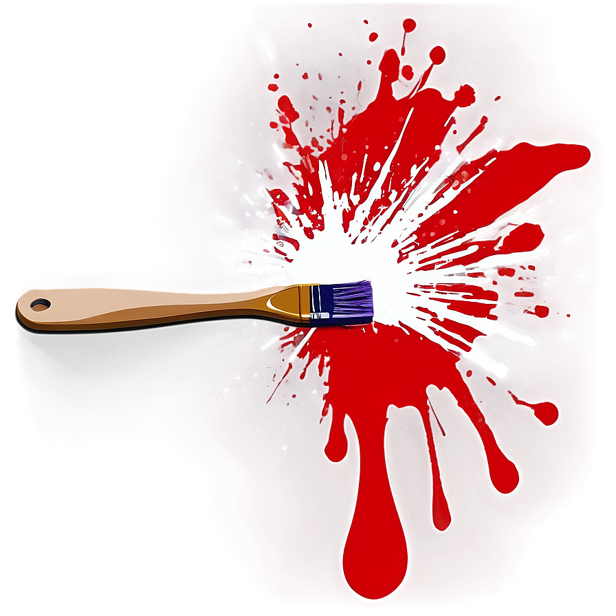 Red Splash Paint Brush Png Biv PNG