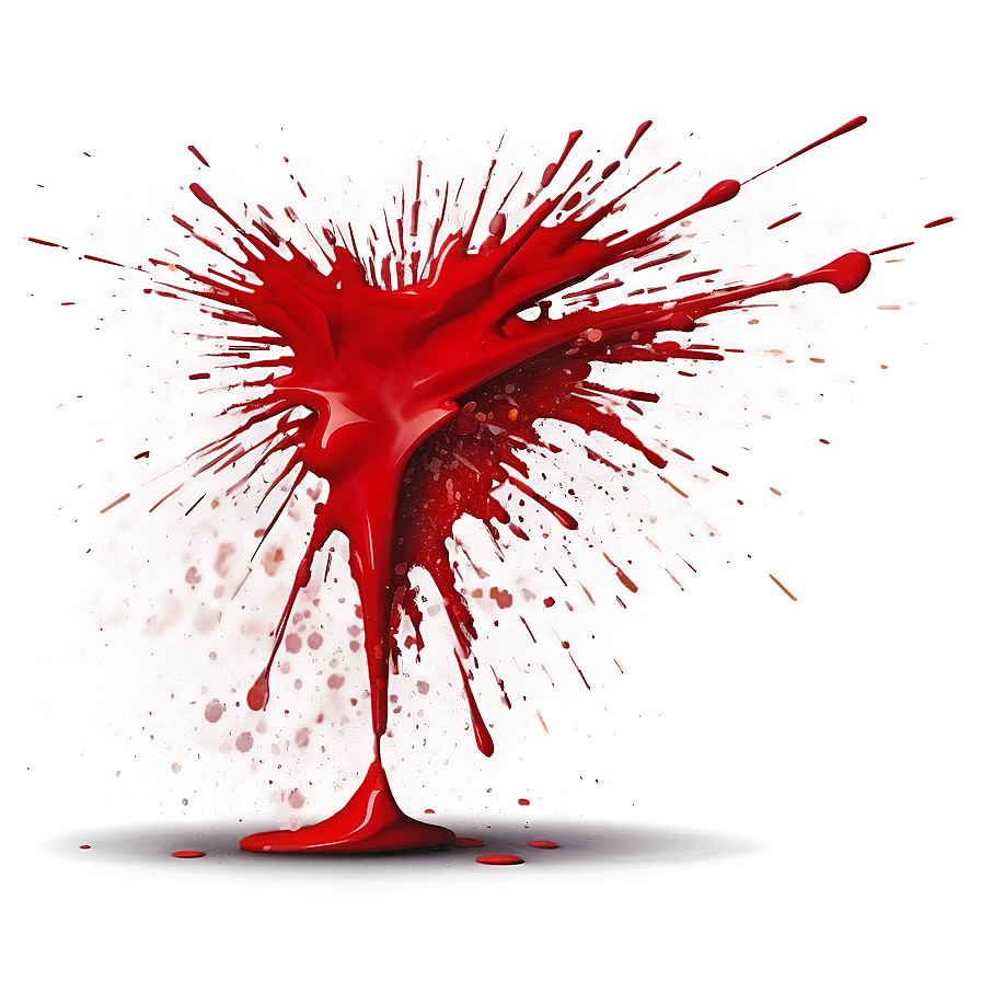 Red Splatter Brush Stroke Png 06132024 PNG