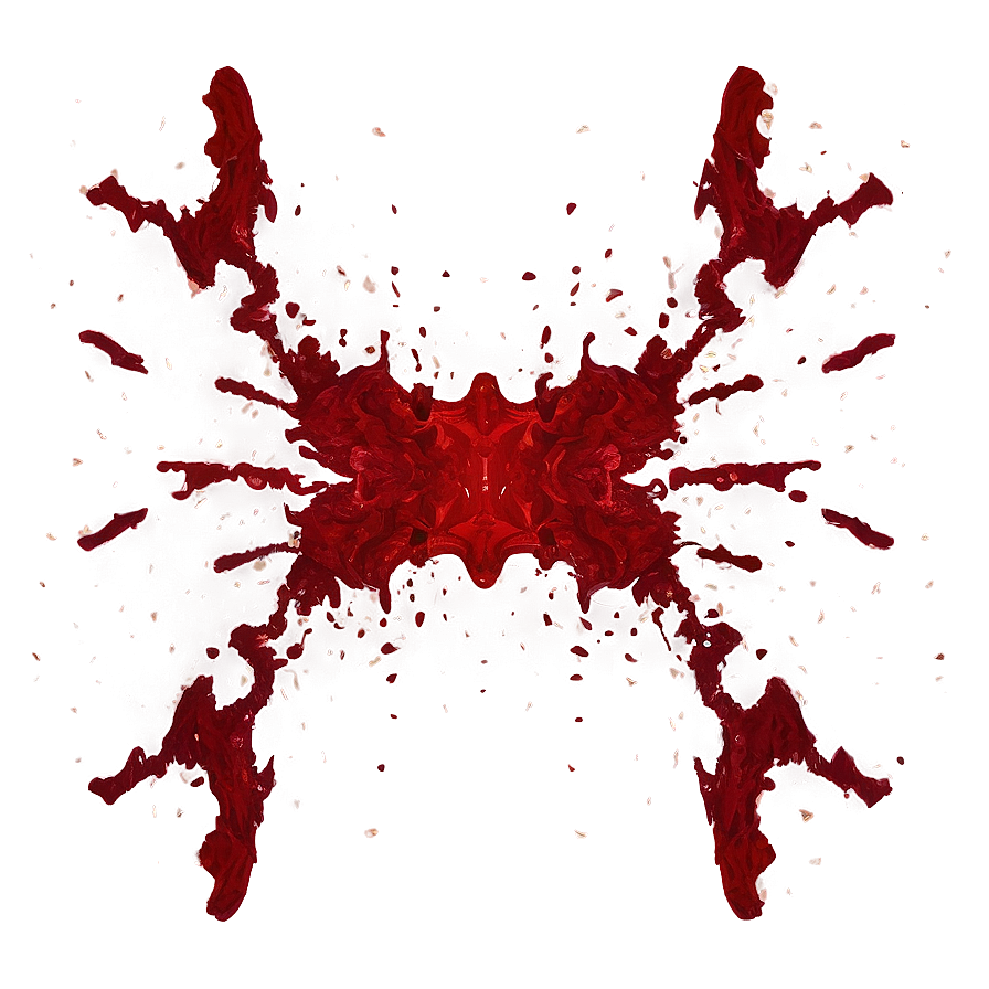 Red Splatter Rorschach Test Png Wgr32 PNG