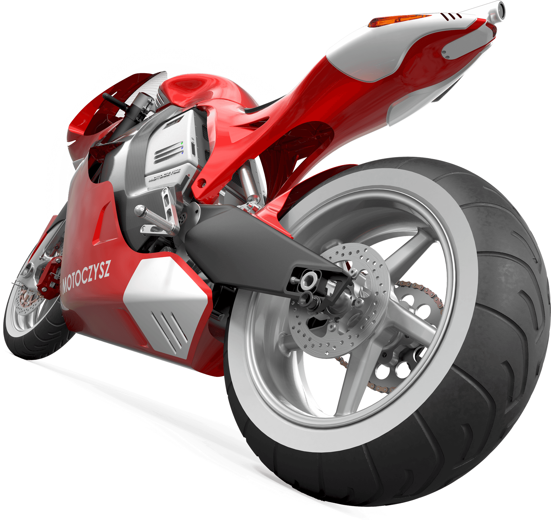 Red Sport Motorcycle Isolated PNG