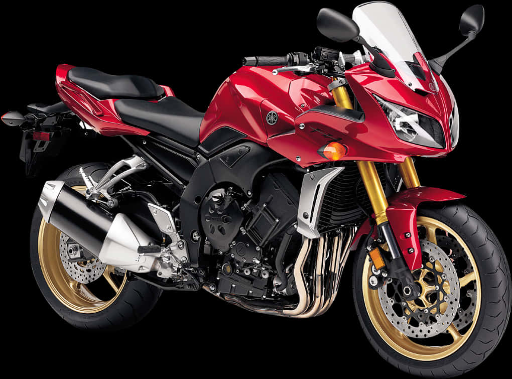 Red Sport Motorcycle Isolated PNG