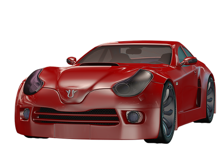 Red Sports Car Concept Design PNG