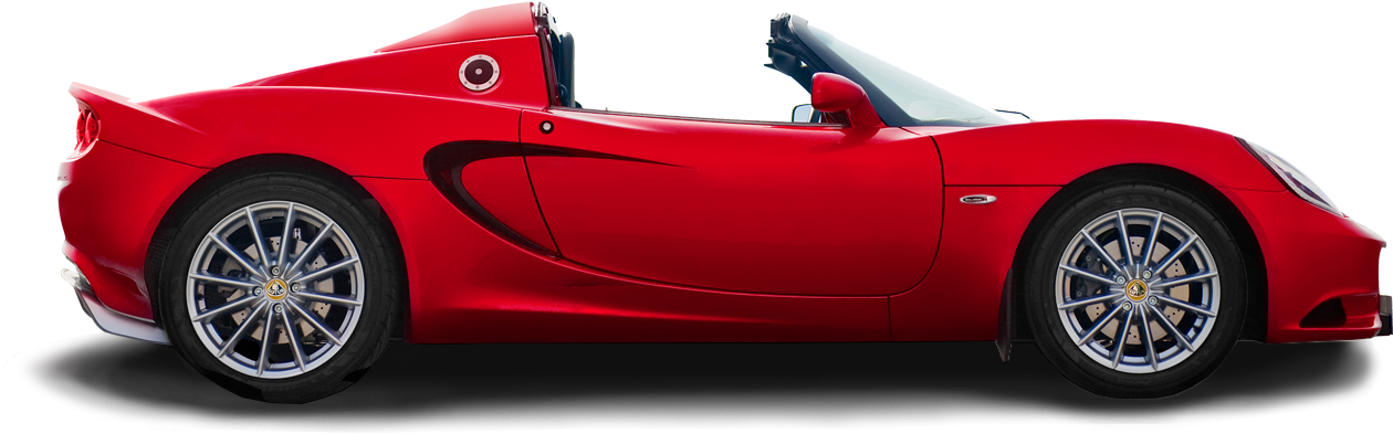Red Sports Car Convertible Side View PNG