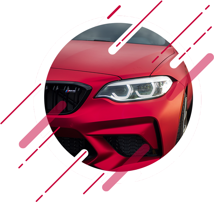 Red Sports Car Front View Dynamic Graphic PNG