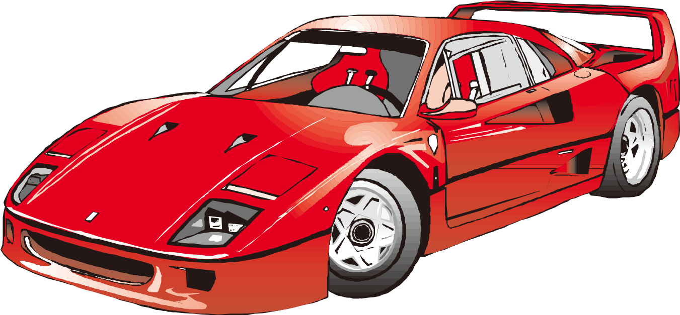 Red Sports Car Illustration PNG