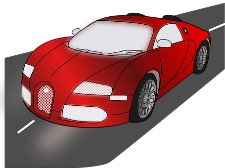 Red Sports Car Illustration PNG