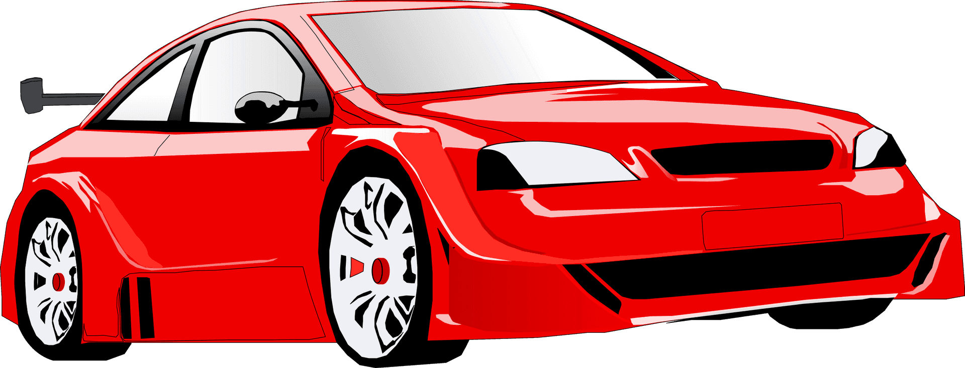 Red Sports Car Illustration.png PNG