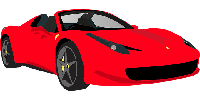 Red Sports Car Illustration PNG