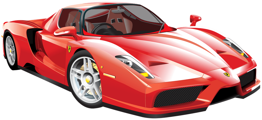 Red Sports Car Illustration PNG