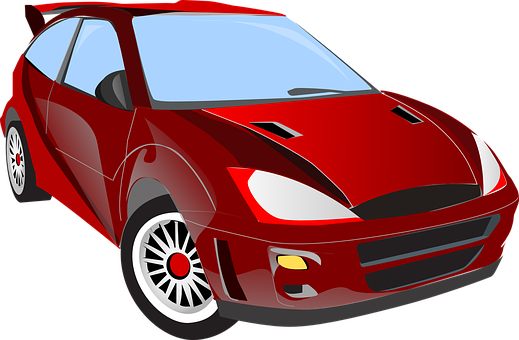Red Sports Car Illustration PNG