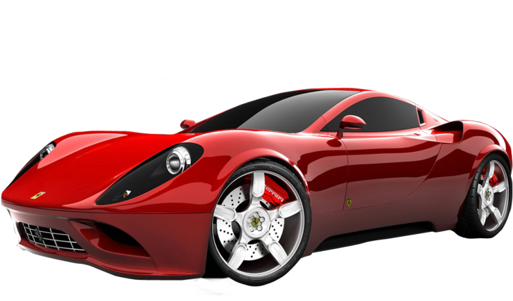 Red Sports Car Profile View PNG