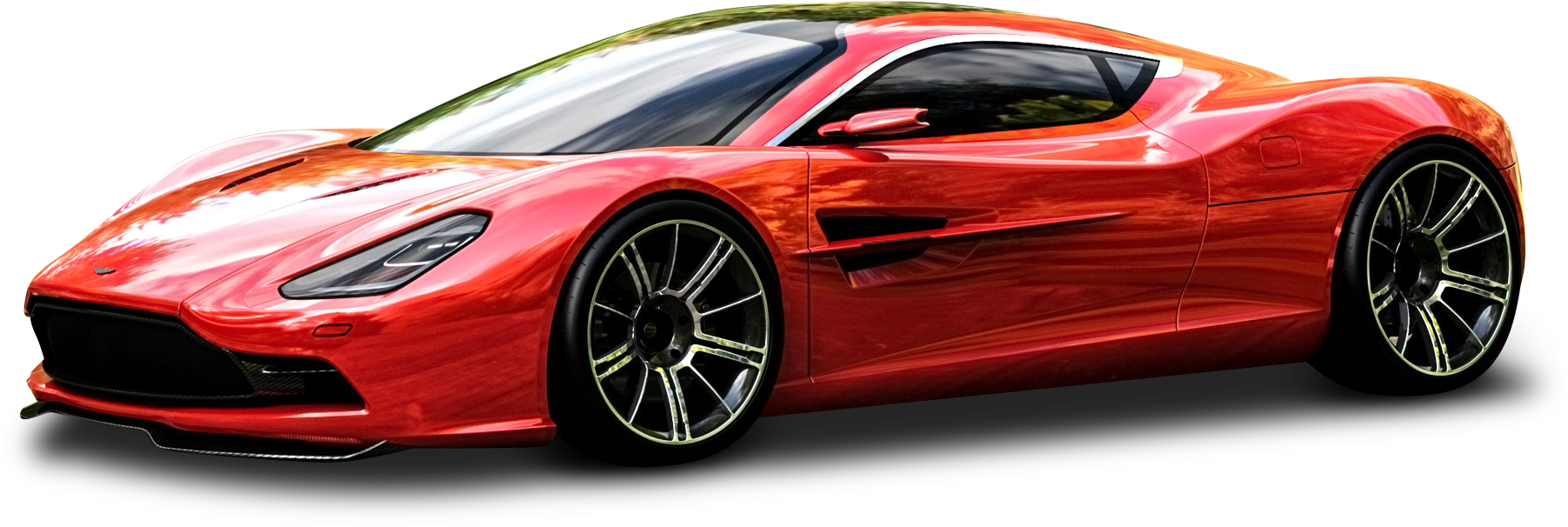 Red Sports Car Sleek Design PNG