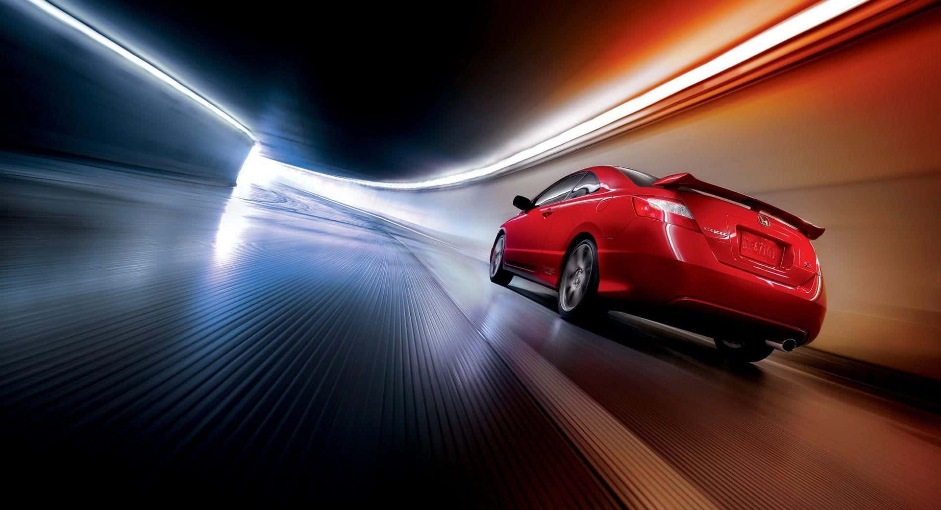 Red Sports Car Speed Blur Wallpaper