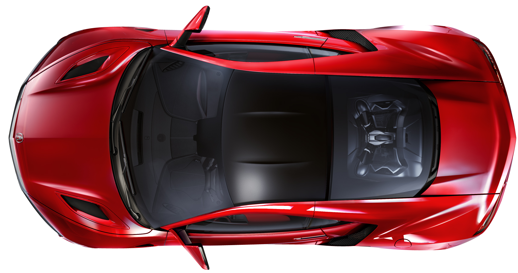 Download Red Sports Car Top View | Wallpapers.com