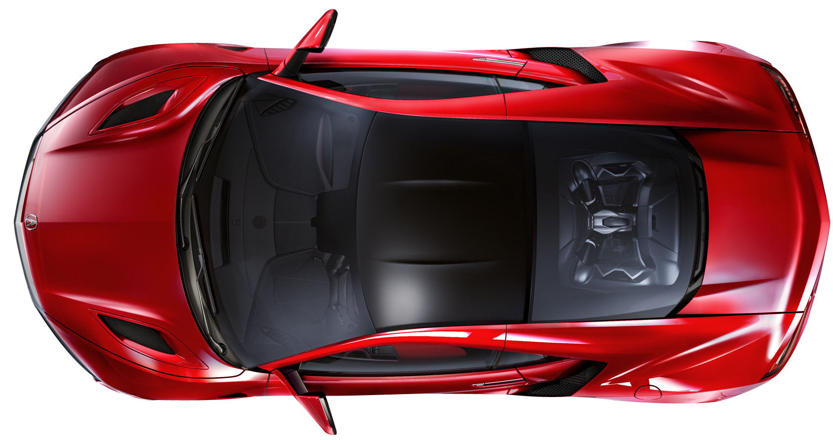 Red Sports Car Top View PNG