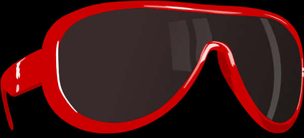 Red Sporty Sunglasses PNG