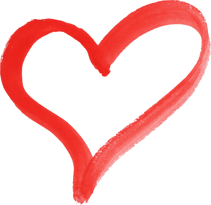 Red Spray Paint Heart PNG