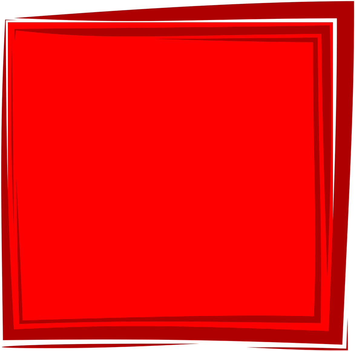 Red Square Frame Graphic PNG
