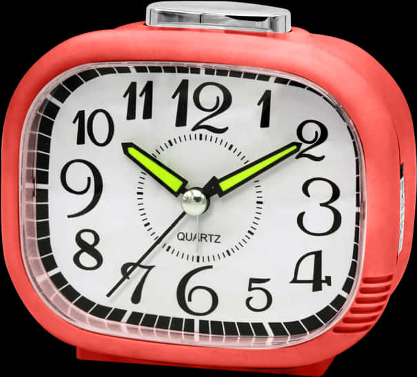 Red Square Quartz Alarm Clock PNG