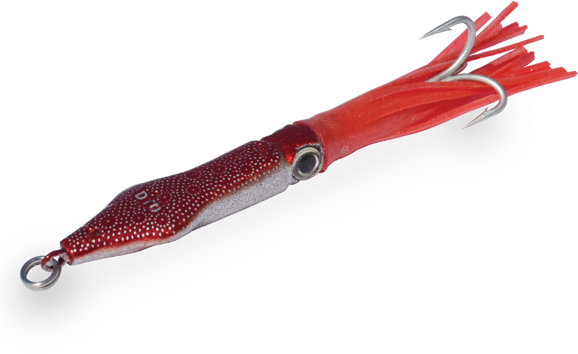 Red Squid Fishing Lure PNG