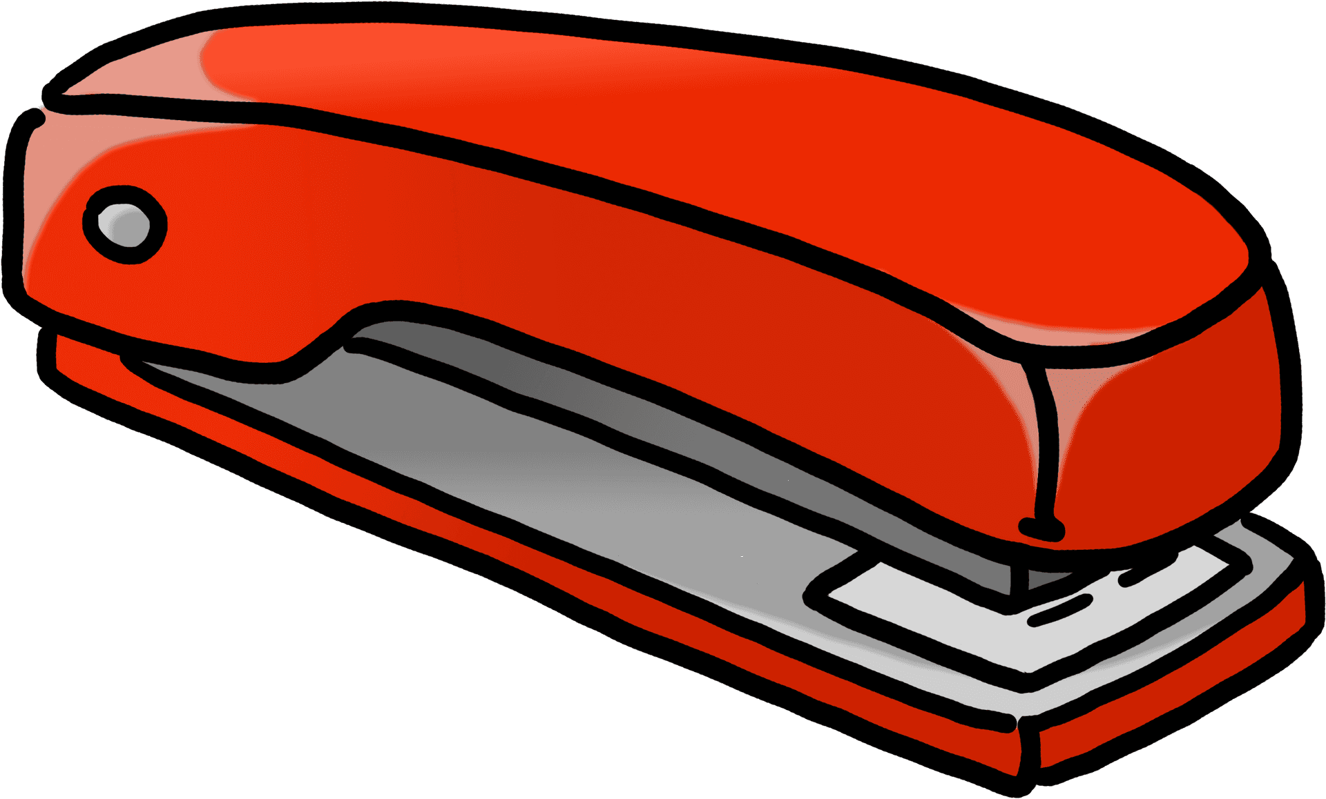 Red Stapler Vector Illustration PNG