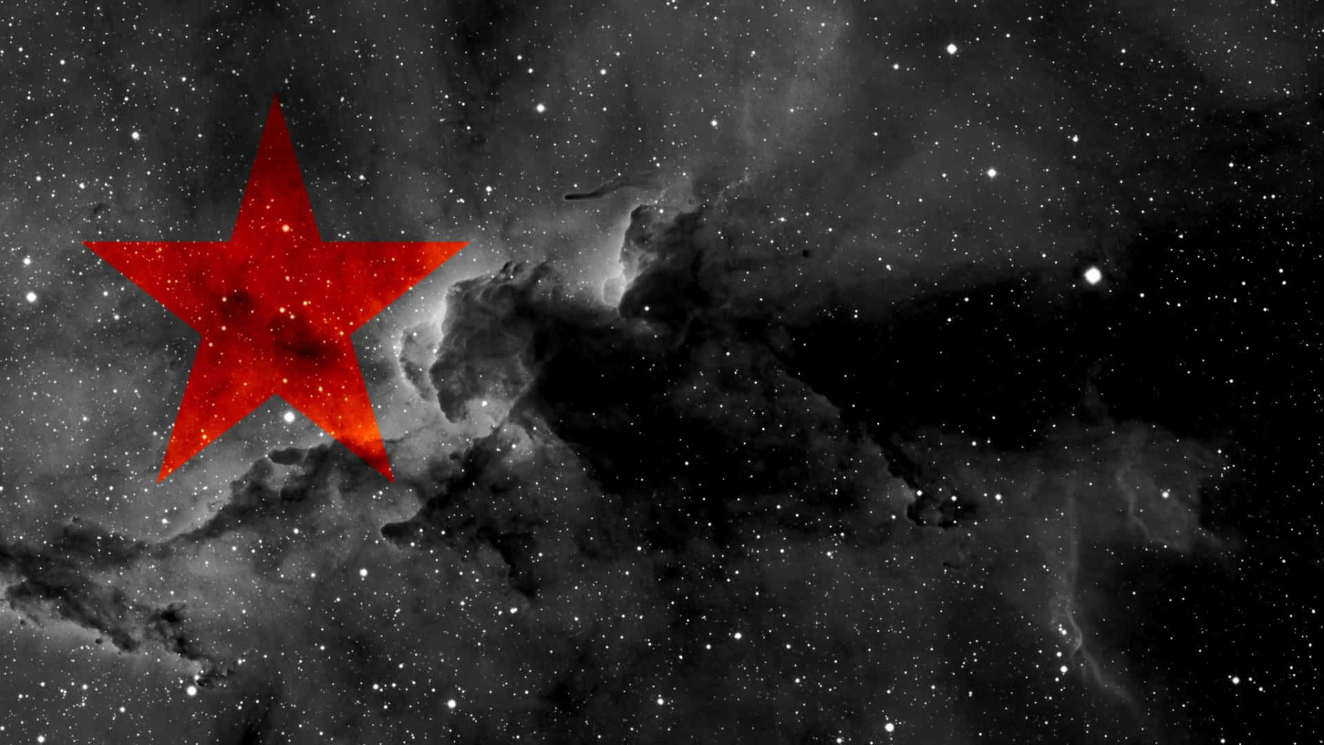 Radiant Red Star Background