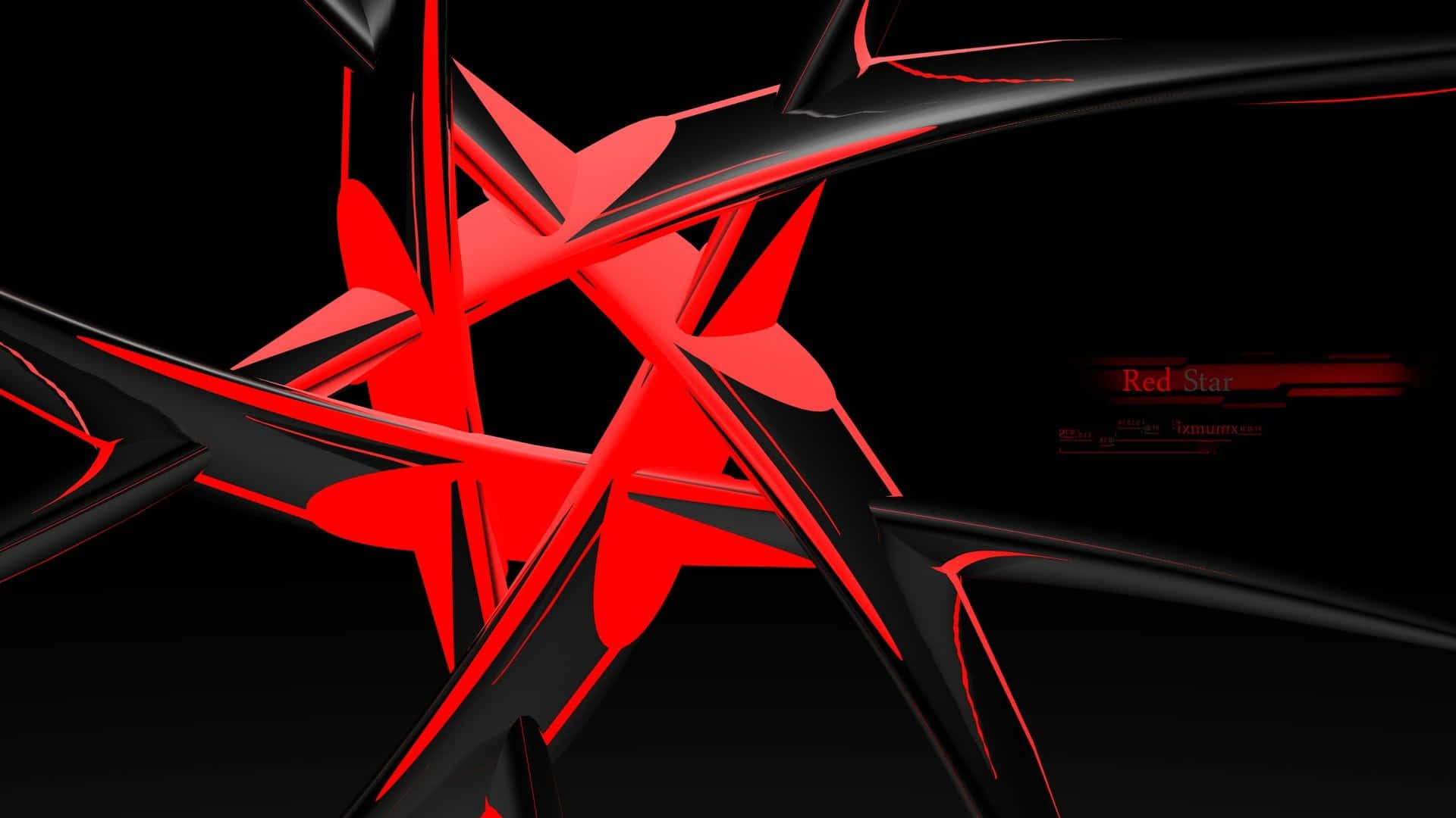 Radiating Red Star Background