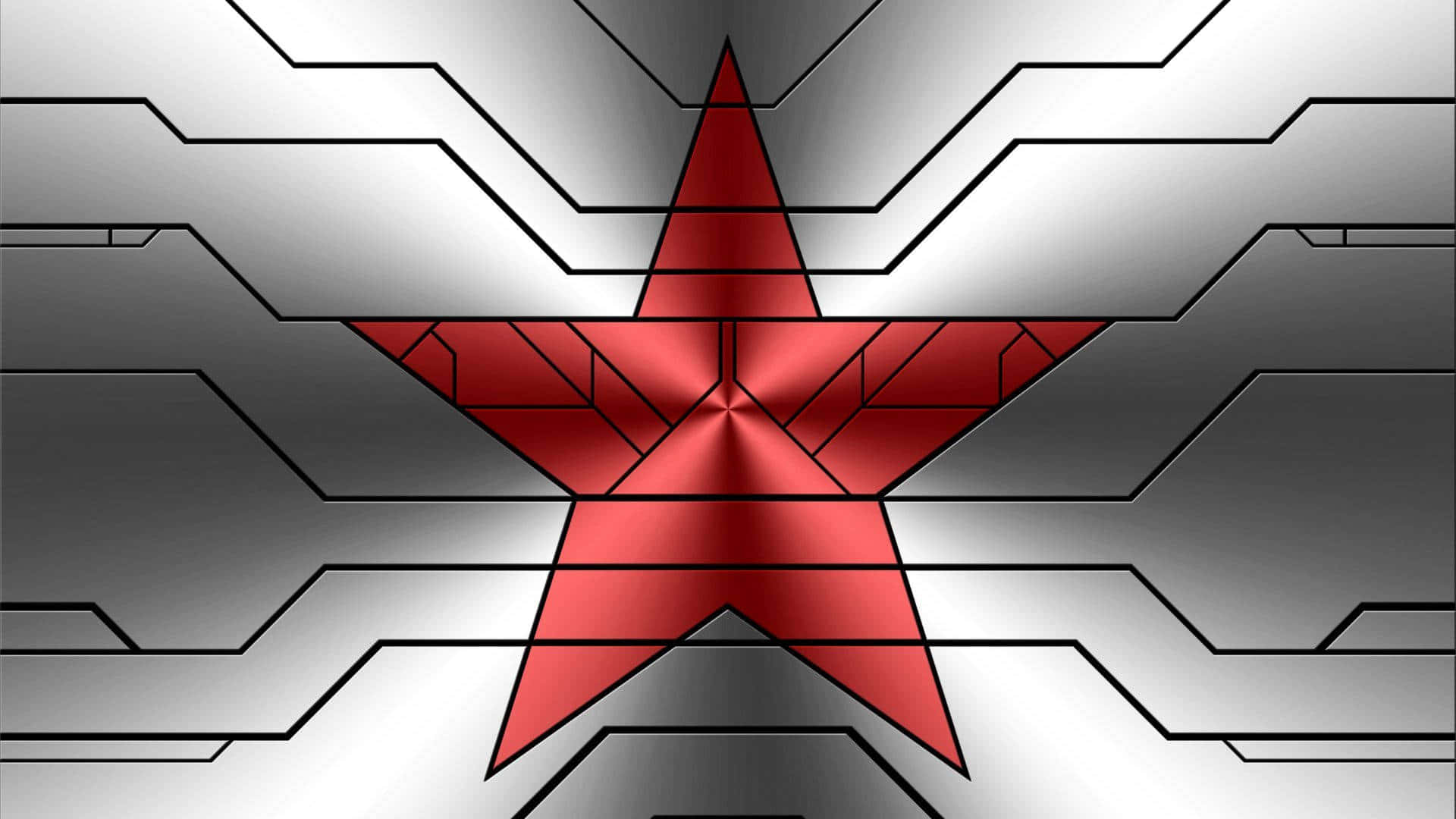 A bright red star glowing against a dark background