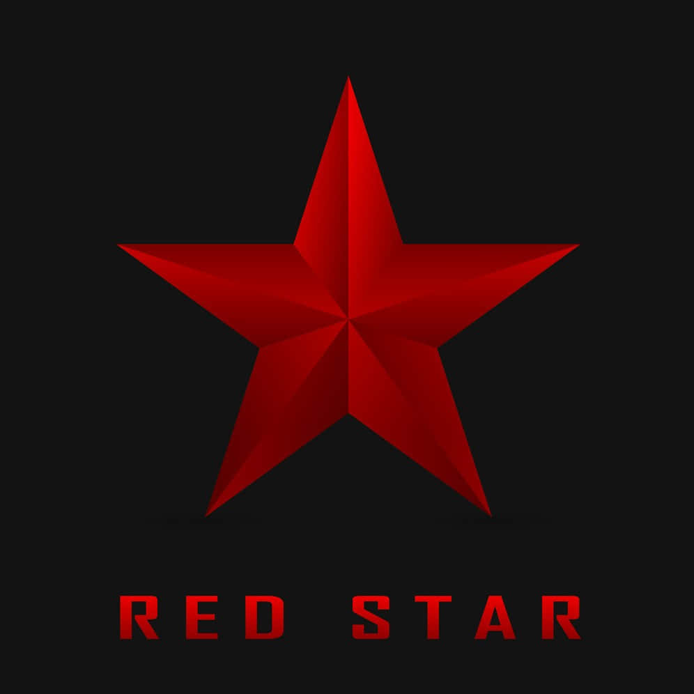 Glowing Red Star on a Dark Background