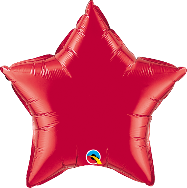 Red Star Balloon Floating PNG
