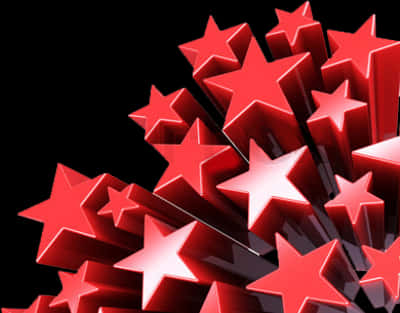 Red Star Cluster Abstract PNG