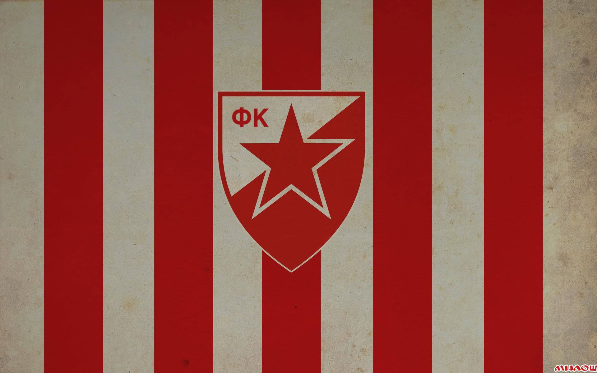 Logo Della Stella Rossa Fk Crvena Zvezda Sfondo