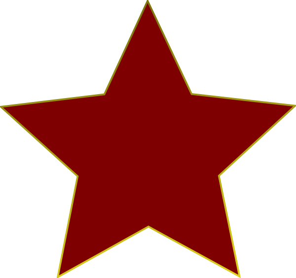 Red Star Gold Trim PNG