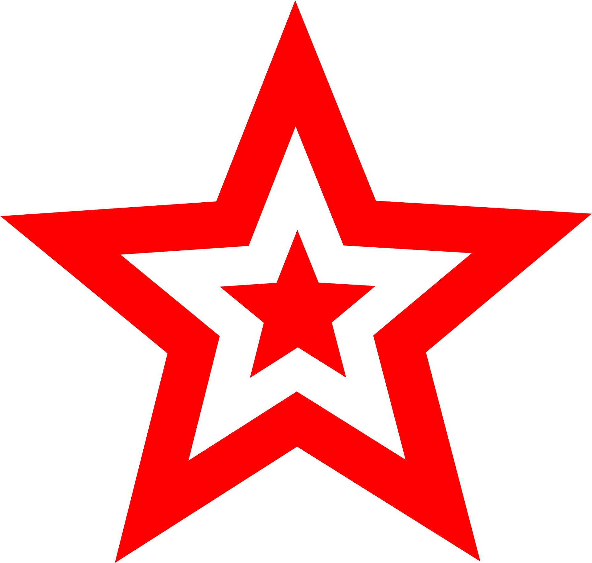 Red Star Graphic Design PNG