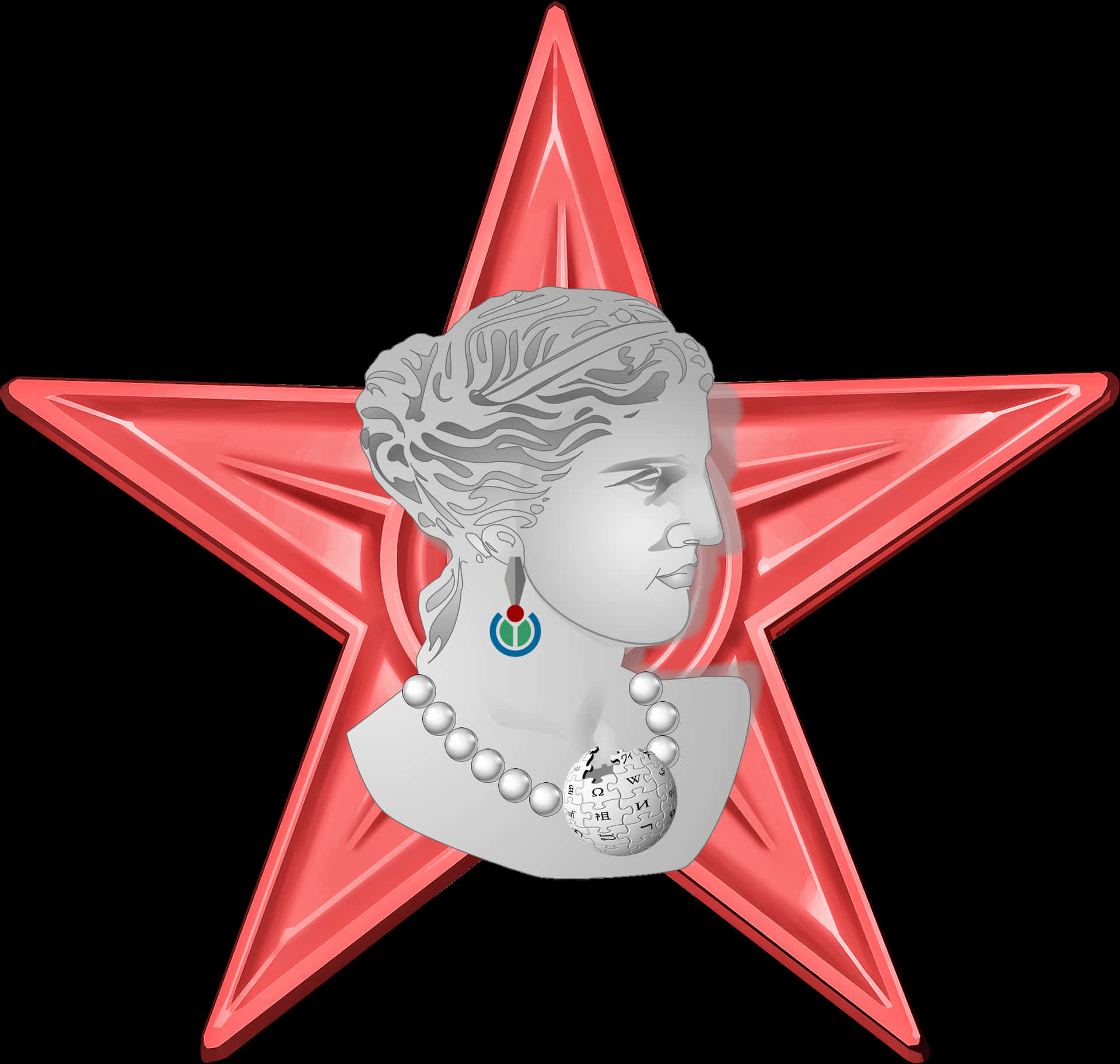 Red Star Jewelry Showcase PNG